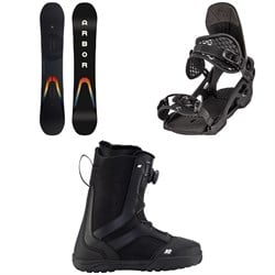 Arbor Formula Rocker Snowboard ​+ Spruce Snowboard Bindings ​+ K2 Raider Snowboard Boots 2023
