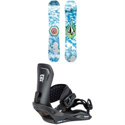 Nitro Ripper X Volcom Snowboard ​+ Charger Snowboard Bindings - Kids' 2024
